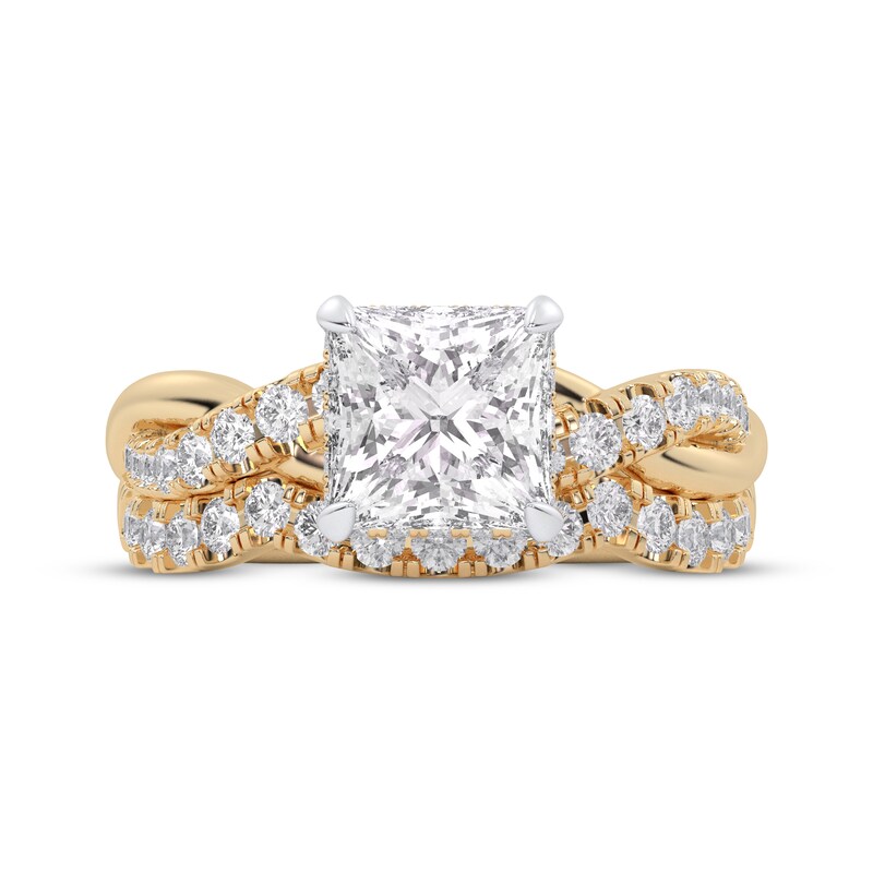 Main Image 3 of Adore Lab-Grown Diamonds Princess-Cut Double Cuff Bridal Set 3 ct tw 14K Yellow Gold (VS2/F)