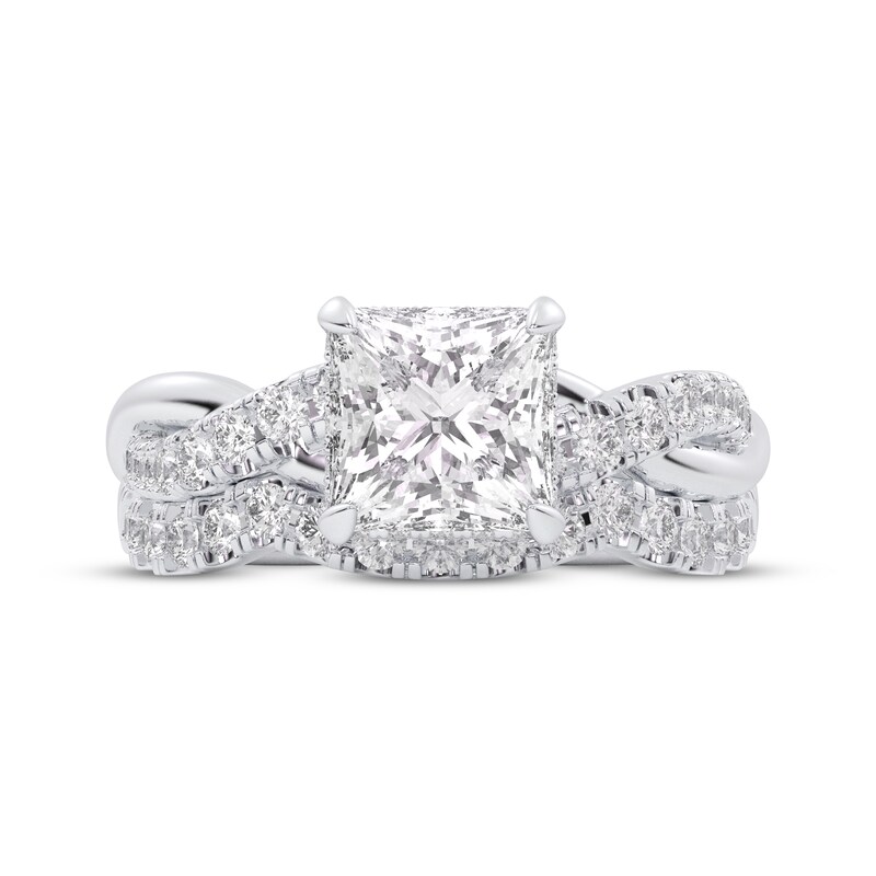 Main Image 3 of Adore Lab-Grown Diamonds Princess-Cut Double Cuff Bridal Set 3 ct tw 14K White Gold (VS2/F)