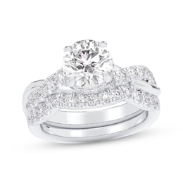 Adore Lab-Grown Diamonds Round-Cut Double Cuff Bridal Set 3 ct tw 14K White Gold (VS2/F)