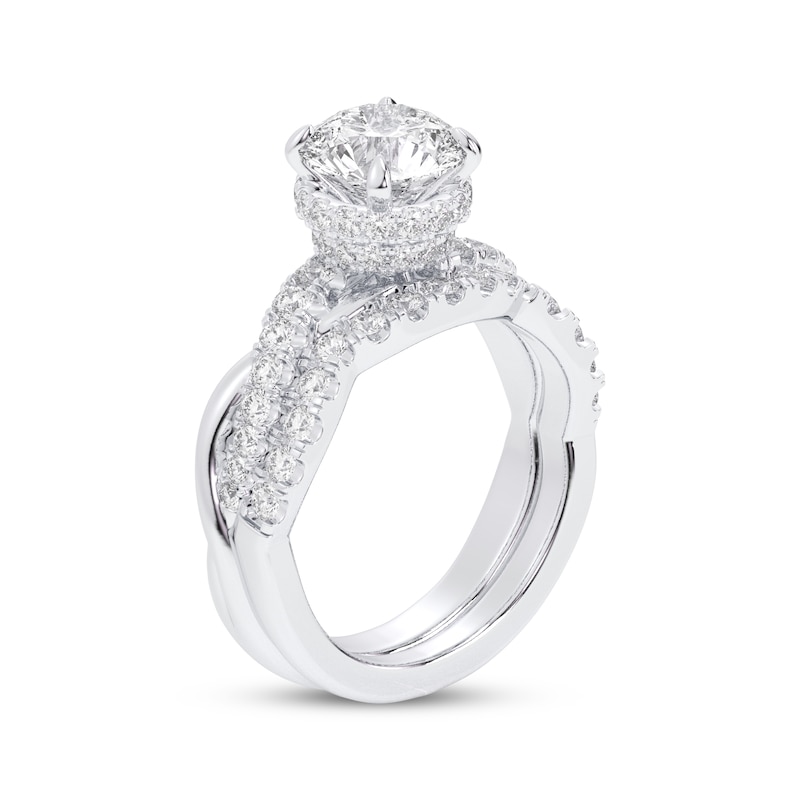 Main Image 2 of Adore Lab-Grown Diamonds Round-Cut Double Cuff Bridal Set 3 ct tw 14K White Gold (VS2/F)