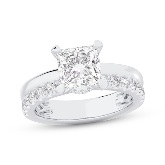 Adore Lab-Grown Diamonds Princess-Cut Engagement Ring 2-1/2 ct tw 14K White Gold (VS2/F)