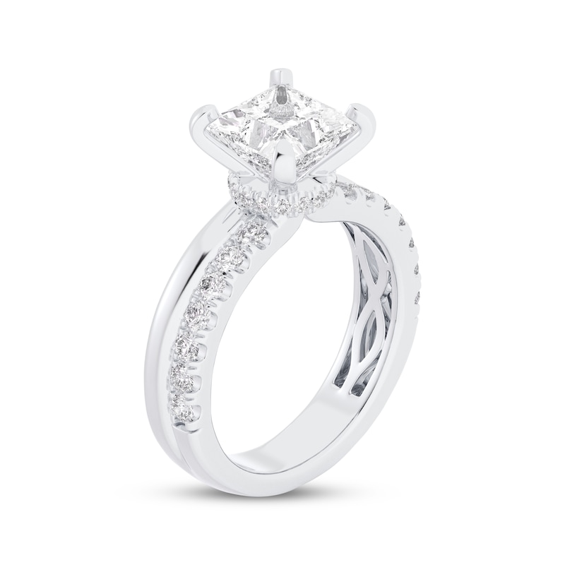 Main Image 2 of Adore Lab-Grown Diamonds Princess-Cut Engagement Ring 2-1/2 ct tw 14K White Gold (VS2/F)