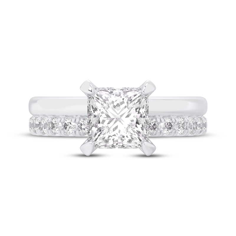 Main Image 3 of Adore Lab-Grown Diamonds Princess-Cut Engagement Ring 2-1/2 ct tw 14K White Gold (VS2/F)