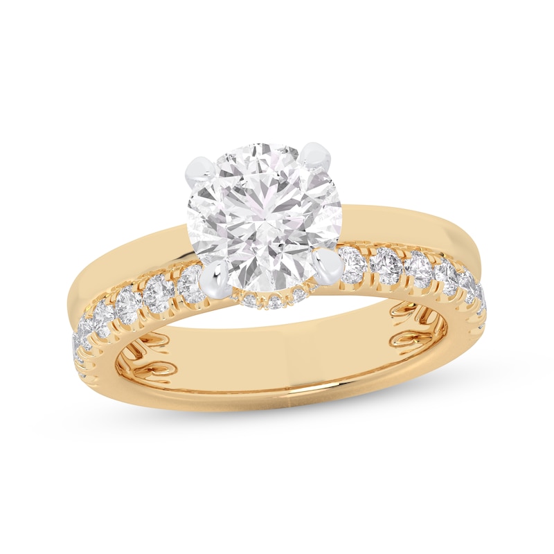 Main Image 1 of Adore Lab-Grown Diamonds Round-Cut Engagement Ring 2 1/2 ct tw 14K Yellow Gold (VS2/F)