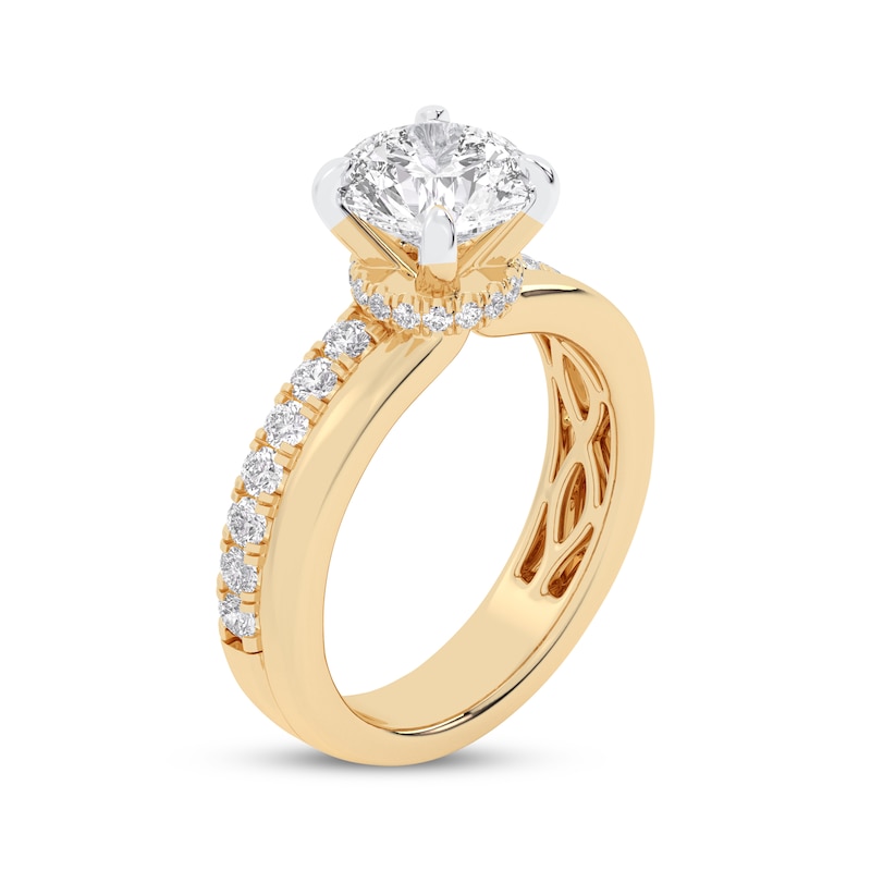 Main Image 2 of Adore Lab-Grown Diamonds Round-Cut Engagement Ring 2 1/2 ct tw 14K Yellow Gold (VS2/F)