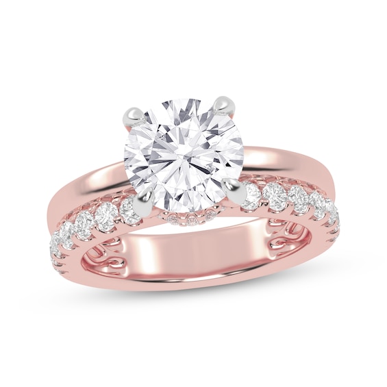 Adore Lab-Grown Diamonds Round-Cut Hidden Halo Engagement Ring 2-1/2 ct tw 14K Rose Gold