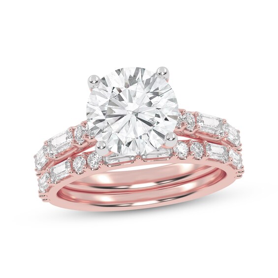 Adore Lab-Grown Diamonds Round-Cut Bridal Set 3 ct tw 14K Rose Gold