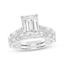 Adore Lab-Grown Diamonds Emerald-Cut Bridal Set 3 ct tw 14K White Gold