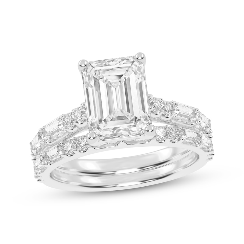 Main Image 1 of Adore Lab-Grown Diamonds Emerald-Cut Bridal Set 3 ct tw 14K White Gold