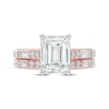 Thumbnail Image 3 of Adore Lab-Grown Diamonds Emerald-Cut Bridal Set 3 ct tw 14K Rose Gold