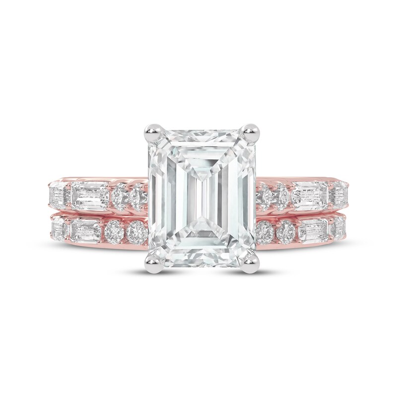 Main Image 3 of Adore Lab-Grown Diamonds Emerald-Cut Bridal Set 3 ct tw 14K Rose Gold