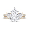 Thumbnail Image 3 of Adore Lab-Grown Diamonds Pear-Shaped & Round-Cut Three-Stone Bridal Set 3 ct tw 14K Yellow Gold