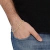 Thumbnail Image 3 of 8.8mm Curb Chain Bracelet Semi-Solid 10K Yellow Gold 9"