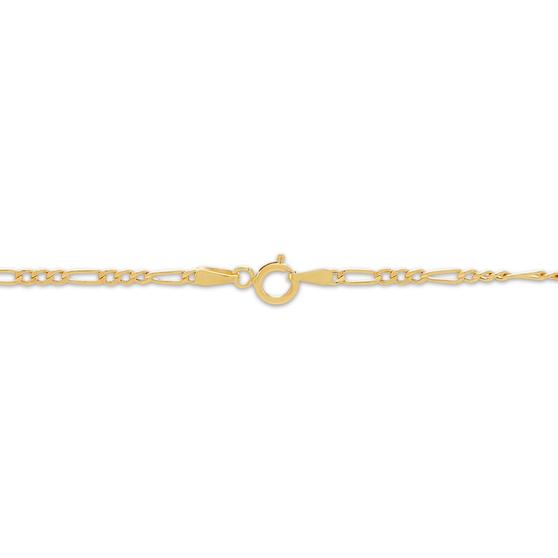 Main Image 3 of 2.05mm Figaro Chain Necklace Hollow 14K Yellow Gold 20"