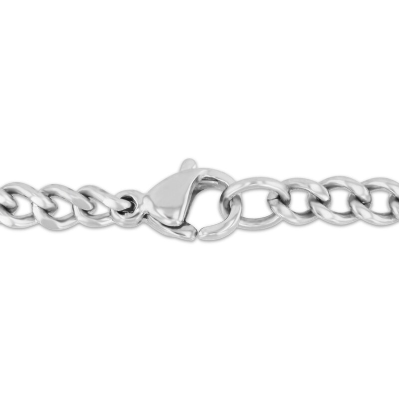 Main Image 3 of Men's Slender Dog Tag Necklace Stainless Steel with Black & Blue Ion Plating 24"