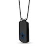 Thumbnail Image 2 of Men's "Blue Lives Matter" Star Double Dog Tag Necklace Black & Blue Ion-Plated Stainless Steel 24"