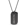 Thumbnail Image 3 of Men's "Blue Lives Matter" Star Double Dog Tag Necklace Black & Blue Ion-Plated Stainless Steel 24"