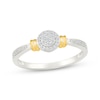 Thumbnail Image 1 of Multi-Diamond Circle Promise Ring 1/8 ct tw 10K Two-Tone Gold