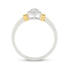 Thumbnail Image 2 of Multi-Diamond Circle Promise Ring 1/8 ct tw 10K Two-Tone Gold