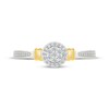 Thumbnail Image 3 of Multi-Diamond Circle Promise Ring 1/8 ct tw 10K Two-Tone Gold