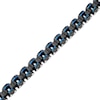 Thumbnail Image 2 of Men's Railroad Link Chain Bracelet Black & Blue Ion-Plated Stainless Steel 8.5"