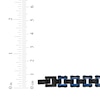 Thumbnail Image 4 of Men's Railroad Link Chain Bracelet Black & Blue Ion-Plated Stainless Steel 8.5"