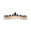 Thumbnail Image 3 of Neil Lane Pear-Shaped & Round-Cut Black Diamond Contour Anniversary Ring 1/5 ct tw 14K Yellow Gold