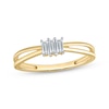 Thumbnail Image 1 of KAY Lab-Grown Diamonds Baguette-Cut Three-Stone Fashion Ring 1/10 ct tw 14K Yellow Gold