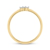 Thumbnail Image 3 of KAY Lab-Grown Diamonds Baguette-Cut Three-Stone Fashion Ring 1/10 ct tw 14K Yellow Gold