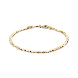 3mm Serpentine Chain Bracelet 24K Yellow Gold Vermeil Solid Sterling Silver 7.5"