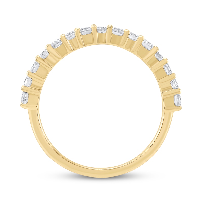 Main Image 3 of Adore Oval & Emerald-Cut Diamond Ring 1 ct tw 14K Yellow Gold