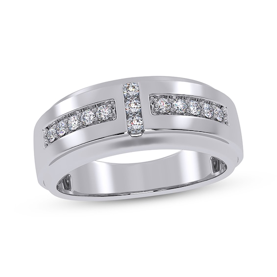 Adore Men's Diamond Wedding Band 1/4 ct tw 14K White Gold