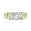Thumbnail Image 5 of Previously Owned Memories Moments Magic Three-Stone Diamond Engagement Ring 1 ct tw Princess/Round 14K Yellow Gold